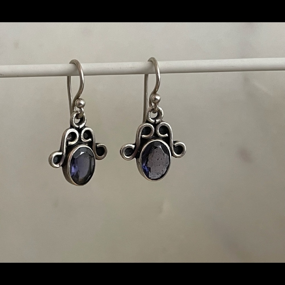 Beautiful quartz dangle sterling earrings. - Picture 4 of 5
